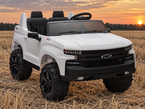 24V Chevrolet Silverado 4WD Ride On Truck-White