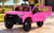 Chevy Silverado Ride On Pickup Truck w/ Remote Control & Leather Seat - Pink