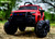 24v Lifted Chevy Silverado Ride On Pickup Truck w/ Remote Control & Leather Seat - Red