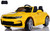 Chevy Camaro Ride On Car w/ Leather Seat & Rubber Tires - Yellow