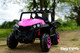 24v Trail Cat 2.0 Ride On UTV w/ Rubber Tires & Leather Seat - Pink