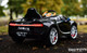 Bugatti Chiron Ride On Car w/ Rubber Tires & Leather Seat - Black