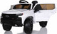 Chevy Silverado Ride On Pickup Truck w/ Remote Control & Leather Seat - White