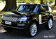 24v Range Rover Ride On SUV w/ Rubber Tires & Leather Seat - Black