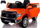 Mini Toyota Tundra Ride On Truck w/ Leather Seat & Rubber Tires - Orange