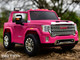 4x4 GMC Denali Ride On Truck w/ Leather Seat & Rubber Tires - Pink