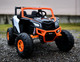 24v Slasher Ride On UTV w/ Rubber Tires & Leather Seat - Orange
