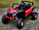 24v Slasher Ride On UTV w/ Rubber Tires & Leather Seat - Red