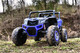 24v Slasher Ride On UTV w/ Rubber Tires & Leather Seat - Blue