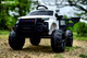 24v Lifted Chevy Silverado Ride On Pickup Truck w/ Remote Control & Leather Seat - White