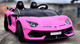 24v Drift Lamborghini Ride On Car w/ Parental Remote & Drift Tires - Pink