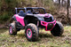 24v Slasher Ride On UTV w/ Rubber Tires & Leather Seat - Pink