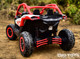 24v Can-Am Maverick X3 Ride On UTV w/ Rubber Tires & Leather Seat - Red