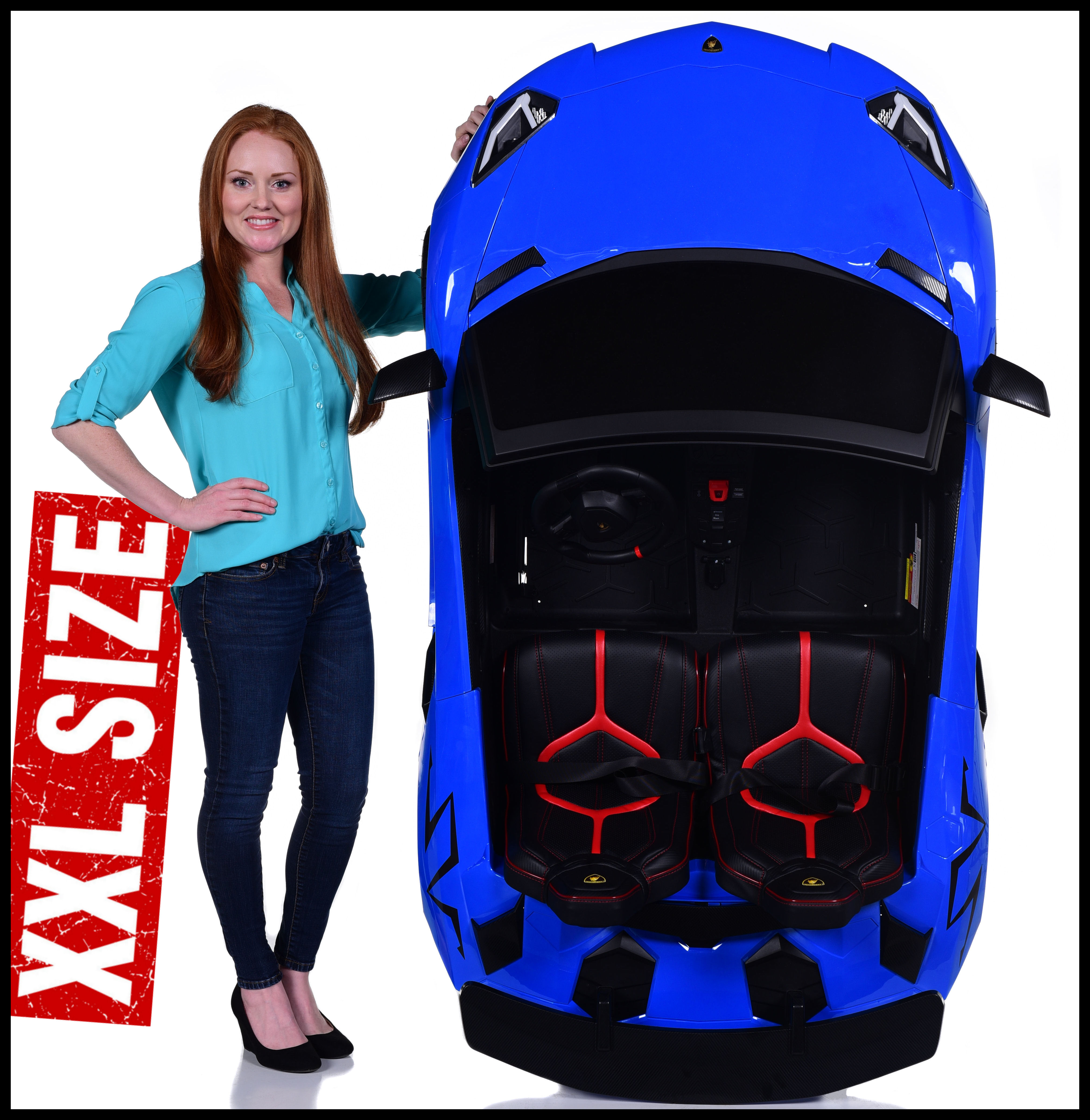 Giant 24v Big Kids Ride On Lamborghini XXL 180W Motor & Rubber