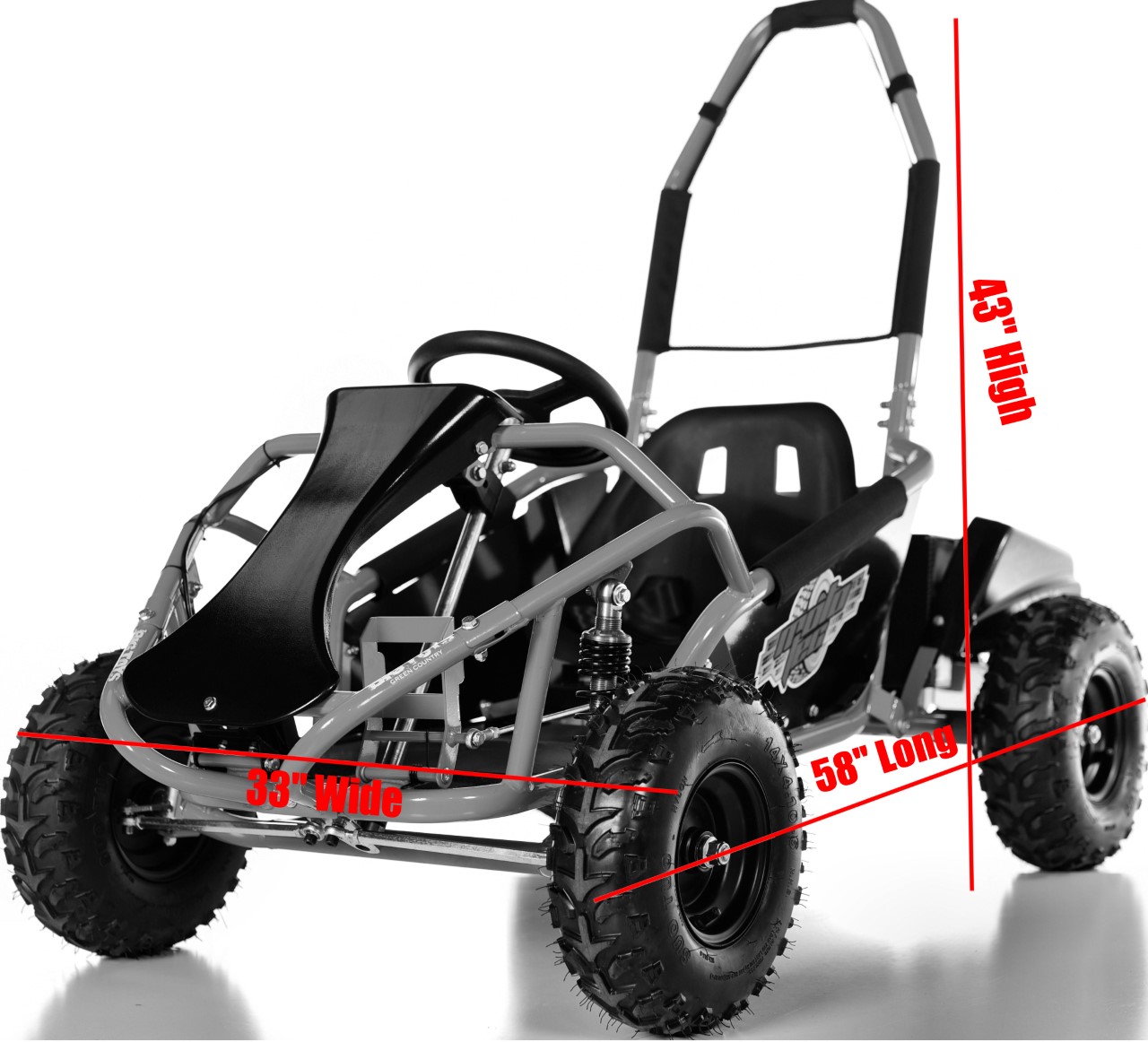 Off road go kart frame dimensions