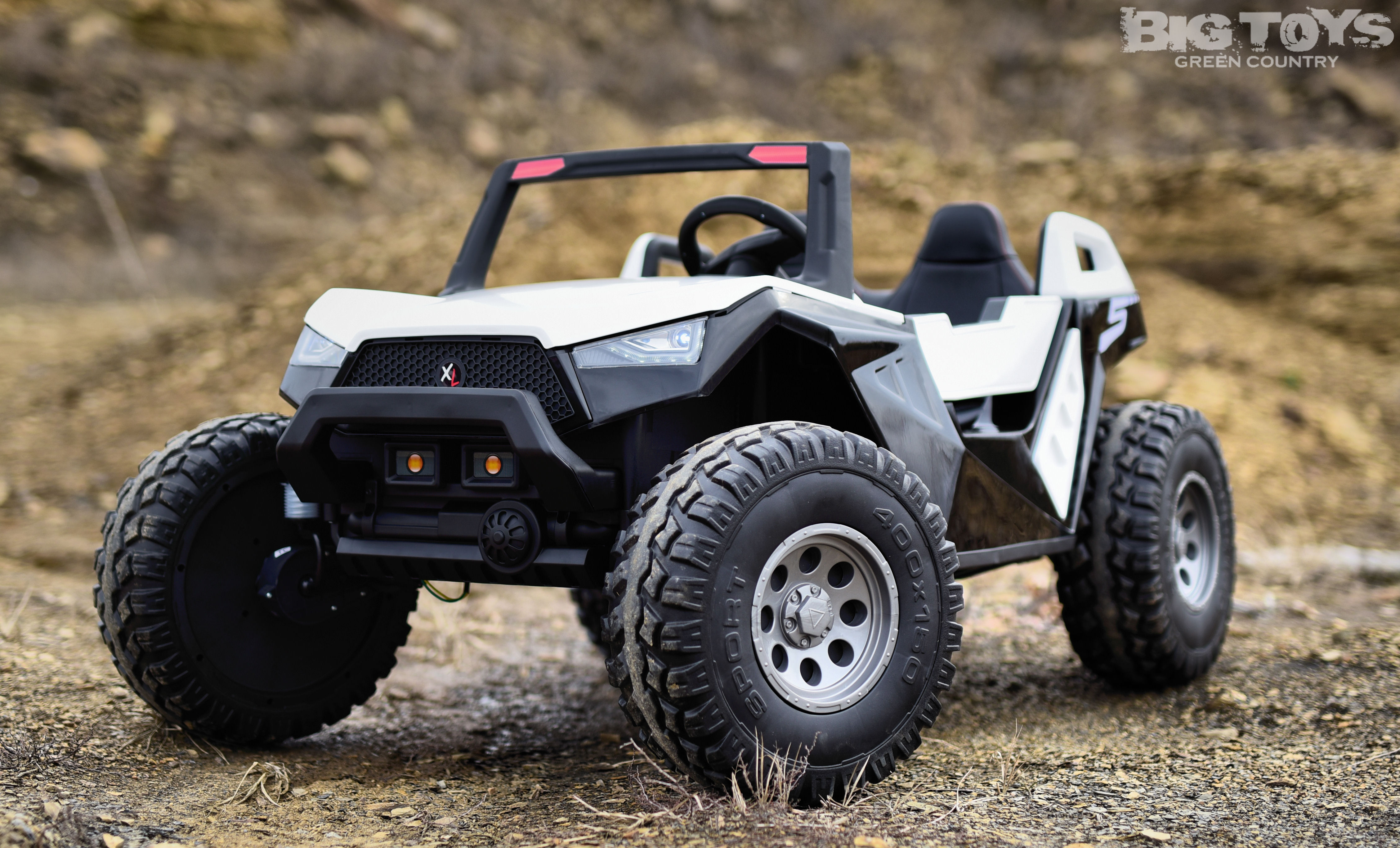 24v Challenger XL 2.0 4x4 Ride On Buggy w/ Leather Seat & Rubber