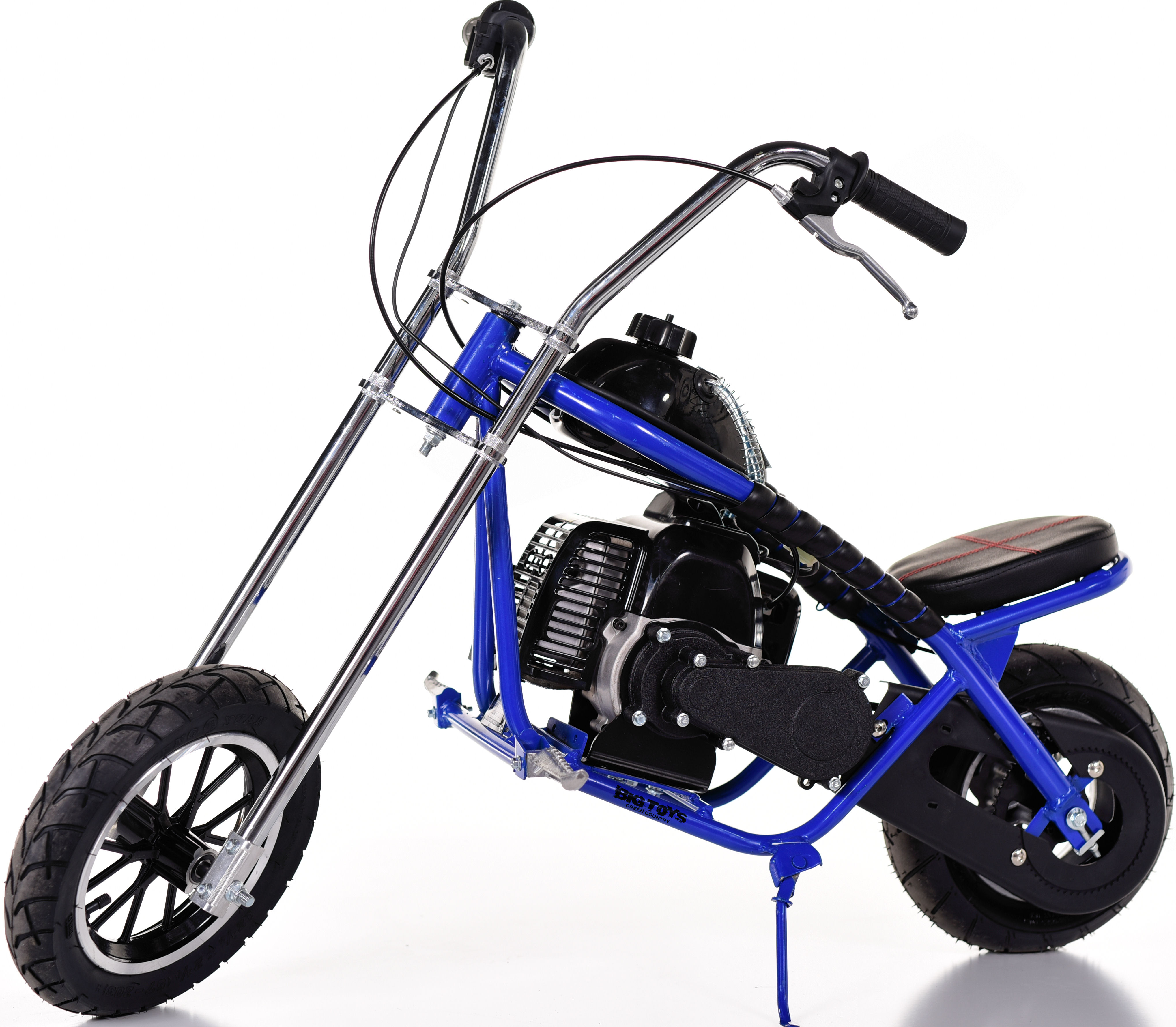 MotoTec 49cc Kids Gas Powered Mini Chopper Blue