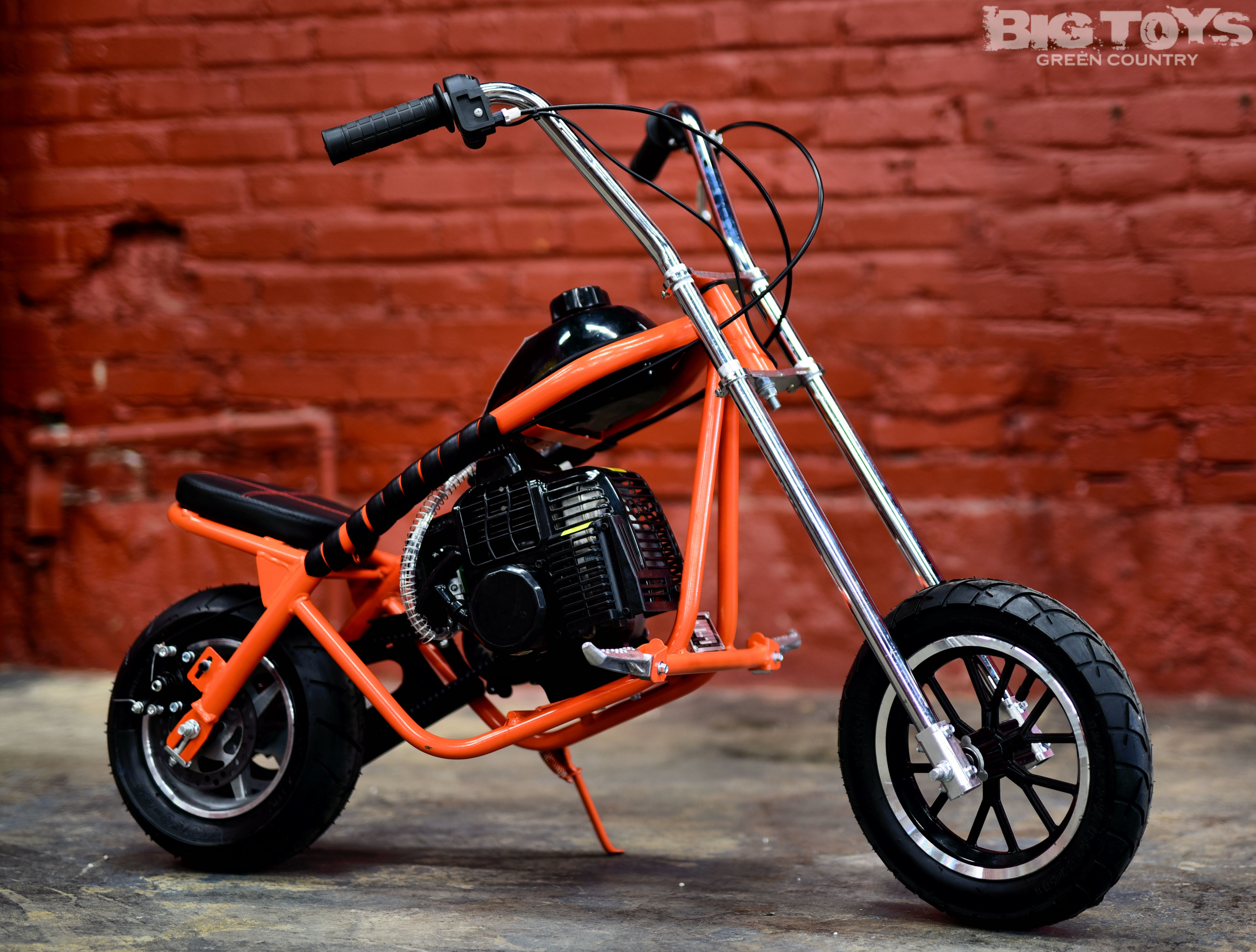 Fast Kids Mini Bike Chopper Motorcycle 49cc Gas - Blue - Big Toys