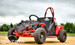 Red kids 1000w 48V Brushless Go Kart front view