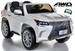 Lexus Ride-On SUV remote controlled rubber tires  leather seat painted white