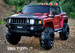 LED Headlights ride on Ridge Runner kids truck rubber tires Red