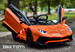 Big Toys orange Lamborghini RC radio controlled kids Ride On super car with vertical doors