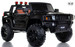 Black Ridge Runner toddler Ride On truck w/ doors front view white background w/ remote control rubber tires