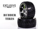 rubber tires lifted crawler ride on white background