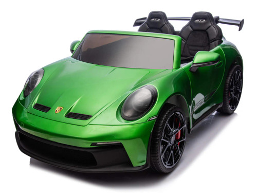 24V Porsche 911 GT3 Ride On Car w/Rubber Tires- Green