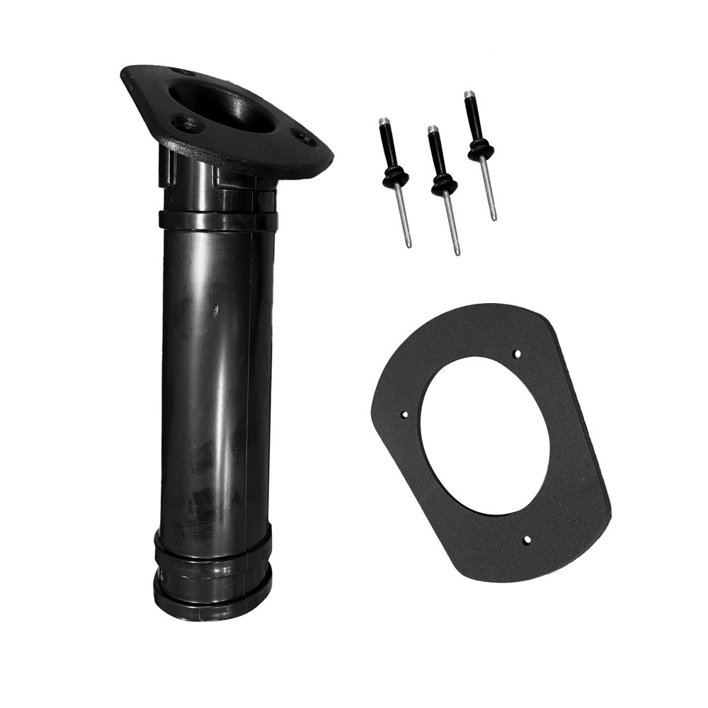 Flush Mount Rod Holder and Rivets with O-Rings and Gasket
