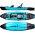 2025 Big Rig FD Storm, Side, Top & Bottom Views. Light Kayak with Black Tips