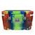 maroon, yellow, blue and lime 55 quart orion cooler front view