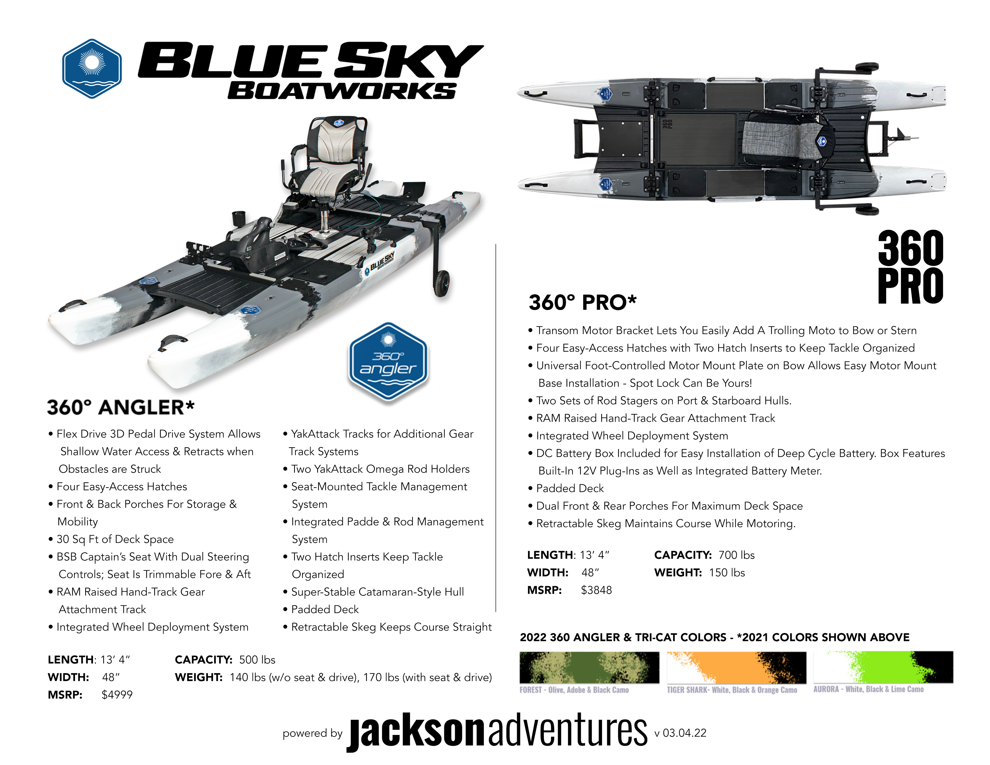 Delaware Paddlesports has the Blue Sky Boatworks 360 Pro 2024