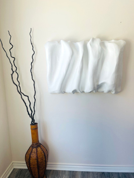 Sculptural Wall Art Handcrafted Textured Panel Luxury Minimalist Wall Sculpture Unique Interior Statement