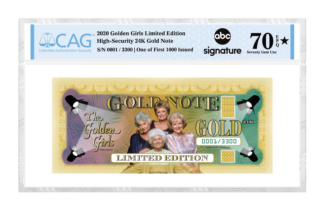 Golden Girls Limited Edition High-Security 24K Gold Note