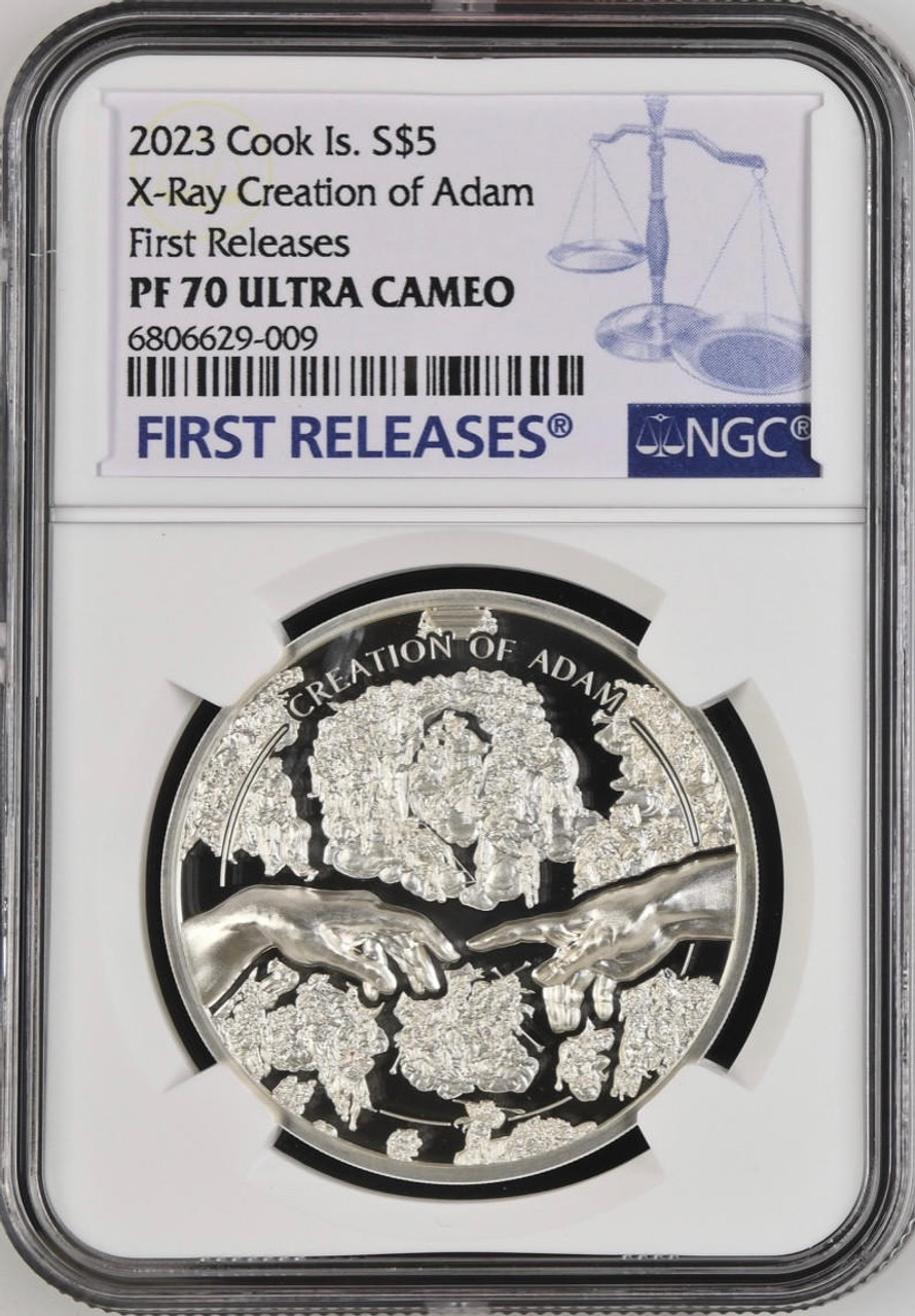 Error Label 2023 Cook Islands 1 oz X-Ray Creation of Adam