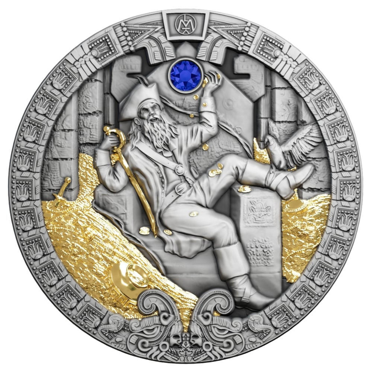 Treasures of Aztec Missing Treasures 2021 2 OZ Silver High