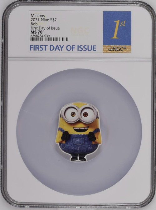 IN STOCK RARE FDOI 2021 MINIONS BOB DESPICABLE ME NGC MS70 FIRST DAY OF ISSUE