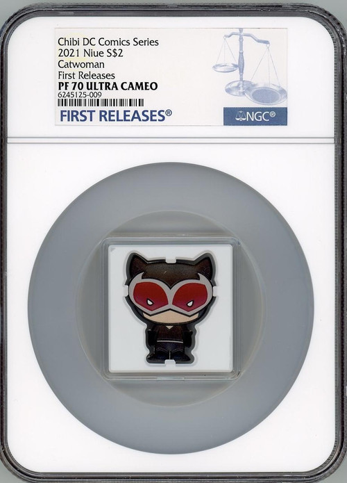 CATWOMAN DC COMICS 2021 NIUE CHIBI COIN 1oz NGC PF70 FIRST RELEASES