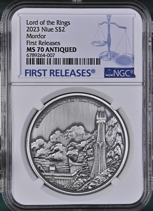 Mordor 2023 Niue Lord Of The Rings Middle Earth 1 oz Silver Coin NGC 70 FR