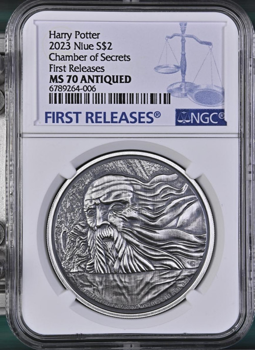 2023 Niue Harry Potter Hogwarts Chamber Of Secrets 1oz Silver Coin NGC 70 FR