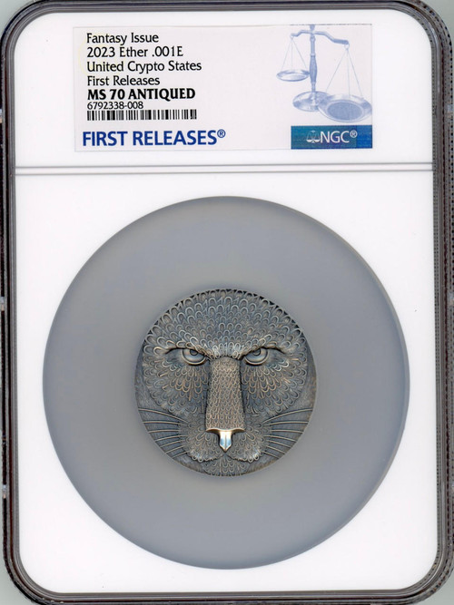2023 Ether United Crypto States PUMA 2oz Fantasy Issue .001E NGC 70 FR