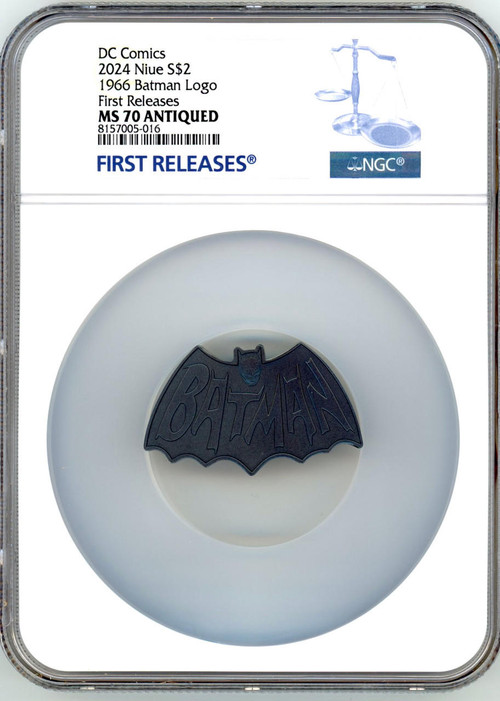 2024 Warner Bros Batman 85th Ann, 1966 Batman 1oz Silver Coin NGC 70 FR