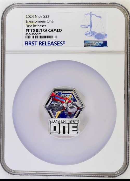 2024 Niue Transformers One 1oz Silver Coin Optimus Prime Megatron PF 70 FR