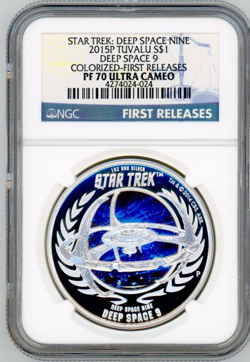2015P Tuvalu Star Trek Deep Space 9 NGC PF70 FR Ultra Cameo 1oz Silver Coin