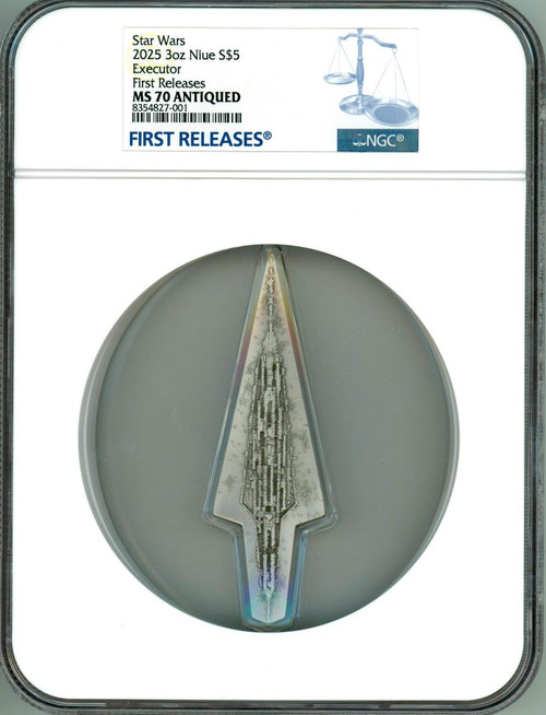 2025 Niue The Executor Star Wars Ships 3 oz Silver Coin NGC 70 FR + OGP