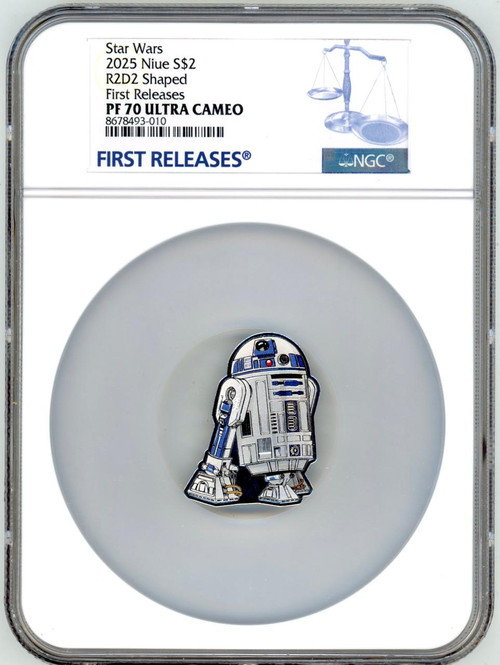 2025 Niue Star Wars Droid Series R2-D2 1oz Silver Coin NGC 70 FR +box