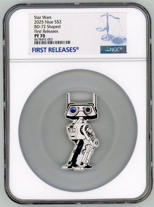 2025 Niue Star Wars BD-72™ 1oz Silver Coin NGC 70 FR +box
