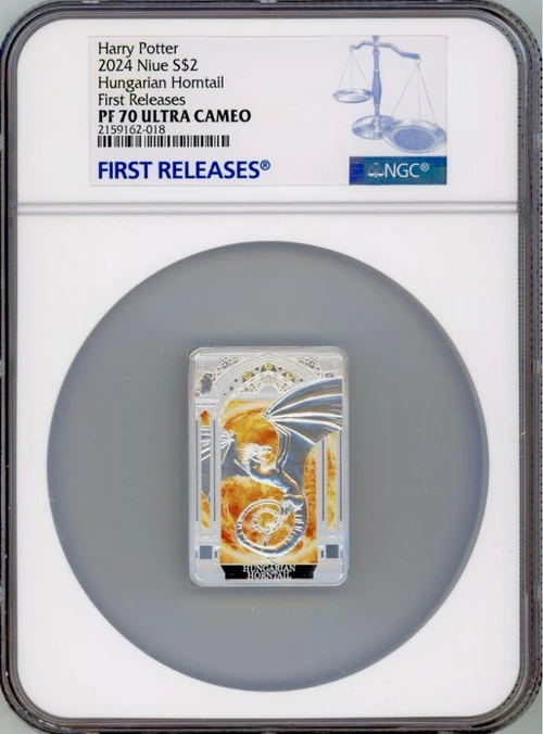 2024 Niue Harry Potter Magical Creatures Hungarian Horntail 1oz Silver Coin NGC