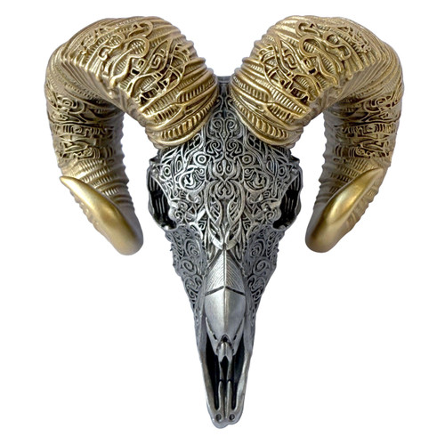  Carved Skull The Sovereign 2026 Cameroon 2oz Silver Antiqued Gilded Coin COA 015 Mintage 333 